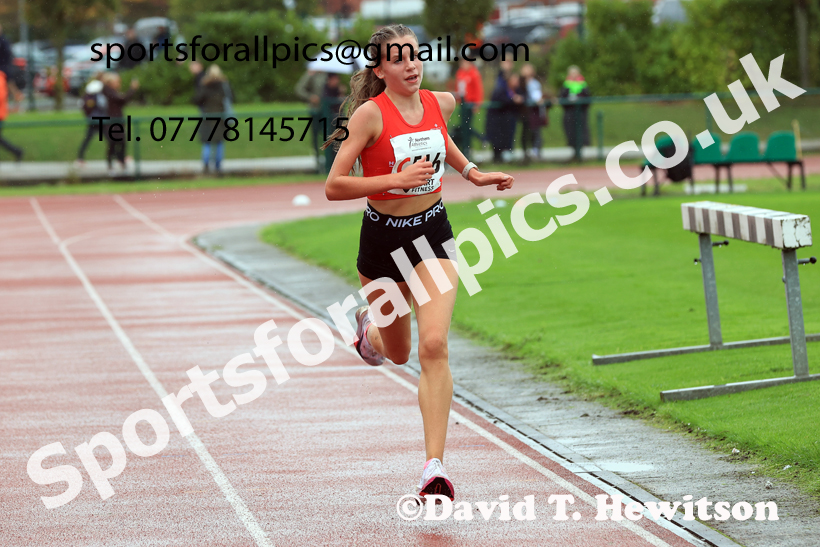 Girls Under-15s 2025 Northern Athletics Autumn Road Relays, Leigh, Lancashire. Photo: David T. Hewitson/Sports for All Pics